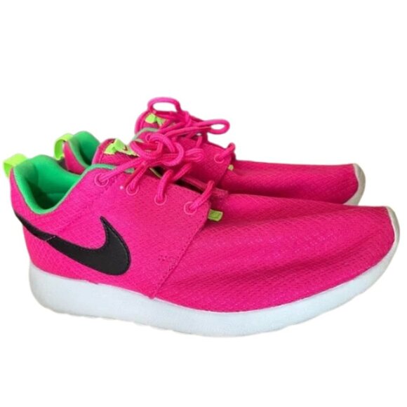 NIKE Roshe Run - Pink/White/Green Girls 7Y - Picture 2 of 16